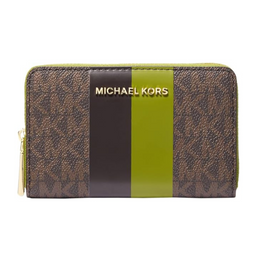 Michael Kors Jet Set Small Zip Around Card Case – Signature Canvas