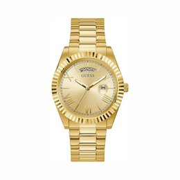 GUESS Gold-Tone Analog Watch | 42mm Stainless Steel Case & Champagne Dial