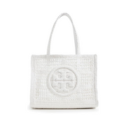 Tory Burch Women’s Ella Hand-Crocheted Straw Small Tote Bag – Elegant Summer Handbag