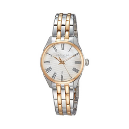Hamilton Jazzmaster Lady Automatic Watch – Swiss Made, 30mm Bicolor Stainless Steel Case, Mother of Pearl Dial, Bicolor Bracelet