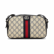 Gucci Pre-Loved Ophidia Shoulder Bag – Navy GG Supreme Canvas, Vintage-Inspired Luxury