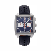 TAG Heuer Monaco X Gulf Chronograph CBL2115.FC6494 – Automatic Blue Dial Men’s Watch with Push-Button Deployment Clasp