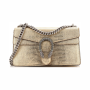 Gucci Pre-Loved Dionysus Small Lizard Leather Bag – Gold with Crystal Detail