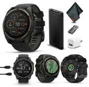 Garmin Fenix 8 Solar Sapphire Multisport GPS Smartwatch – 47MM, Carbon Gray DLC Titanium, Built-in LED Flashlight, Advanced Health & Fitness Features, Wi-Fi & GPS