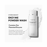 TIRTIR Hydro Boost Enzyme Cleansing Powder | Gentle Exfoliating Cleanser with Rice Bran Oil & Niacinamide | Brightening, Hydrating, Hypoallergenic Face Wash, 2.64 oz