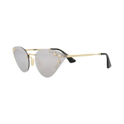 Gucci Cat Eye Metal Sunglasses – Luxury Designer Eyewear with Gold-Tone Frame & Oversized 64mm Lenses
