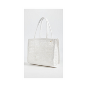 Tory Burch Women’s Ella Hand-Crocheted Straw Small Tote Bag – Elegant Summer Handbag