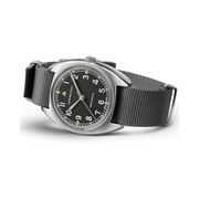 Hamilton Khaki Aviation Pilot Pioneer Mechanical Watch – Swiss Made, 36x33mm Stainless Steel Case, Black Dial, Grey NATO Strap