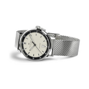 Hamilton American Classic Intra-Matic Automatic Watch – Swiss Made, 40mm Stainless Steel Case, Beige Dial, Silver Stainless Steel Bracelet