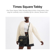 Coach Times Square Tabby 26 Quilted Nappa Leather Shoulder Bag – Black Leather Crossbody & Handbag