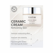 TIRTIR Natural Ceramide Cream – Deep Moisturizing Korean Face Cream with Polyglutamic Acid & Centella Asiatica Extract | Strengthens Skin Barrier, Boosts Radiance & Hydration for Glass Skin (50ml / 1.69 fl. oz)