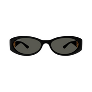 Gucci Women’s Hailey Round Sunglasses – Black Frame, Non-Polarized Lenses
