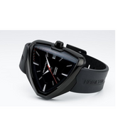 Hamilton Ventura Elvis80 Automatic Watch – Swiss Made, 42.5x44.6mm Black PVD Stainless Steel Case, Black Dial, Black Rubber Strap