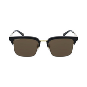 Gucci GG1226S 001 Men’s Sunglasses – Black/Gold Frame with Brown Lenses, Italian-Made Square Eyewear