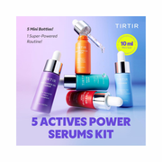 TIRTIR 5 Actives Power Serums Kit | Vitamin C, Niacinamide, Azelaic & Hyaluronic Acid Serums | Korean Skincare Set for Hydration, Radiance & Even Tone