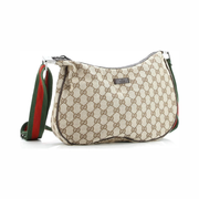 Gucci Pre-Loved Saddle Zip Messenger Bag – GG Canvas with Leather, Medium Brown