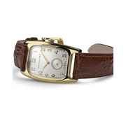 Hamilton American Classic Boulton Quartz Watch – Swiss Made, 27mm x 31.6mm Stainless Steel, White Dial, Brown Leather Strap