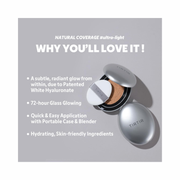 TIRTIR Mask Fit Aura Silver Cushion Foundation – Semi-Glow Finish, Natural Coverage, Hydrating & Lightweight Korean Foundation (#23N Sand, 0.63 Fl Oz)