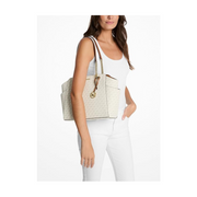 Michael Kors Jacquelyn Medium Chain Tote – Signature Logo Canvas Shoulder Bag
