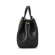 Gucci Pre-Loved GG Marmont Small Top Handle Bag – Black Chevron Leather