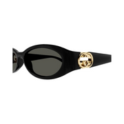 Gucci Women’s Hailey Round Sunglasses – Black Frame, Non-Polarized Lenses