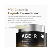 Medicube AGE-R Glutathione Glow Capsule Facial Cream – Instant Lifting & Brightening Moisturizer with Collagen Peptides – Improves Blemishes and Uneven Skin Tone – Korean Skincare – 1.69 fl.oz