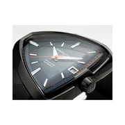 Hamilton Ventura Elvis80 Automatic Watch – Swiss Made, 42.5x44.6mm Black PVD Stainless Steel Case, Black Dial, Black Rubber Strap