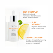 TIRTIR Pure Vitamin C 24% Face Serum | Dark Spot Corrector, Anti-Aging, Collagen Boost, Brightening Korean Serum for Sensitive Skin, 1.01 fl. oz.