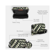 Coach Charter Slim Crossbody Bag – Black Multi | Luxury Full-Grain Leather Geo Check Print