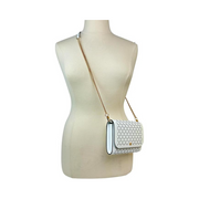 Tory Burch Emerson Chain Wallet – Optic White Leather Crossbody & Clutch Bag for Women