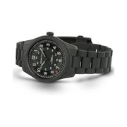 Hamilton Khaki Field Auto Titanium Watch – Swiss Made, 38mm Black PVD Titanium Case, Black Dial, Black PVD Titanium Bracelet