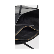 Tory Burch Women’s Perry Leather Tote Bag – Black Designer Shoulder Handbag