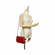 Gucci Soho Interlocking GG Red Leather Chain Flap Shoulder Bag – Made in Italy