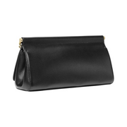Michael Kors Carmine Medium Clutch – Pebbled Leather with Chain-Link Strap