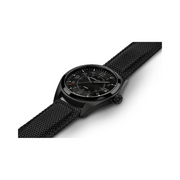 Hamilton Khaki Field Quartz Watch – Swiss Made, 40mm Black PVD Stainless Steel Case, Black Dial, Black Rubber Strap
