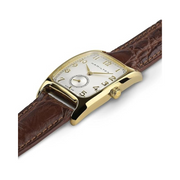 Hamilton American Classic Boulton Quartz Watch – Swiss Made, 27mm x 31.6mm Stainless Steel, White Dial, Brown Leather Strap