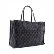 Gucci Pre-Loved Ophidia Shopper Tote – Large GG Denim Tote Bag, Black