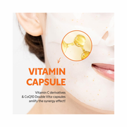 TIRTIR Vitachiol Gel Mask | Brightening & Hydrating Sheet Mask with Bakuchiol & Vitamin Capsules | Cooling, Revitalizing Korean Skincare | 4 Sheets