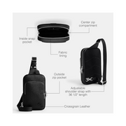 Coach Felix Sling Bag – Black | Crossgrain Leather Compact Luxury Sling