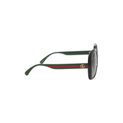 Gucci GG0714SA Women’s Fashion Square Sunglasses – Black/Green, 56mm