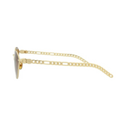Gucci Cat Eye Sunglasses – Gold Metal Frame with Brown Lenses, 57mm