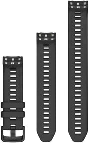 Garmin 20mm Graphite Silicone Watch Band – Replacement Strap with Keepers & Pins