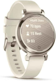 Garmin Lily 2 Smartwatch – Stylish Women’s Smartwatch with Hidden Display, Patterned Lens, Coconut Edition