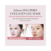 medicube Salmon DNA PDRN Pink Collagen Jelly Gel Overnight Face Mask – Hydrating, Firming & Moisturizing Korean Skincare | 28g, 4 Sheets
