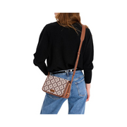 Kate Spade New York Liv Small Flap Crossbody – Spade Flower Jacquard Compact Leather Bag