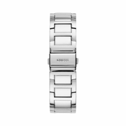 GUESS Rhinestone Silver-Tone 40mm Multifunction Watch | Crystal Bracelet & Glitz Dial