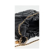 Tory Burch Fleming Mini Hobo Bag – Black Lamb Leather, Gold Hardware, Designer Women’s Shoulder Handbag