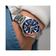 Hamilton Khaki Navy Scuba Automatic Watch – Swiss Made, 40mm Stainless Steel Case, Blue Dial, Silver Stainless Steel Bracelet