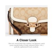 Coach Signature Blocking Exotic Mix Jade Chain Crossbody – Snake Embossed Leather, Sophisticated Compact Design