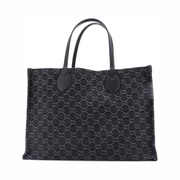 Gucci Pre-Loved Ophidia Shopper Tote – Large GG Denim Tote Bag, Black